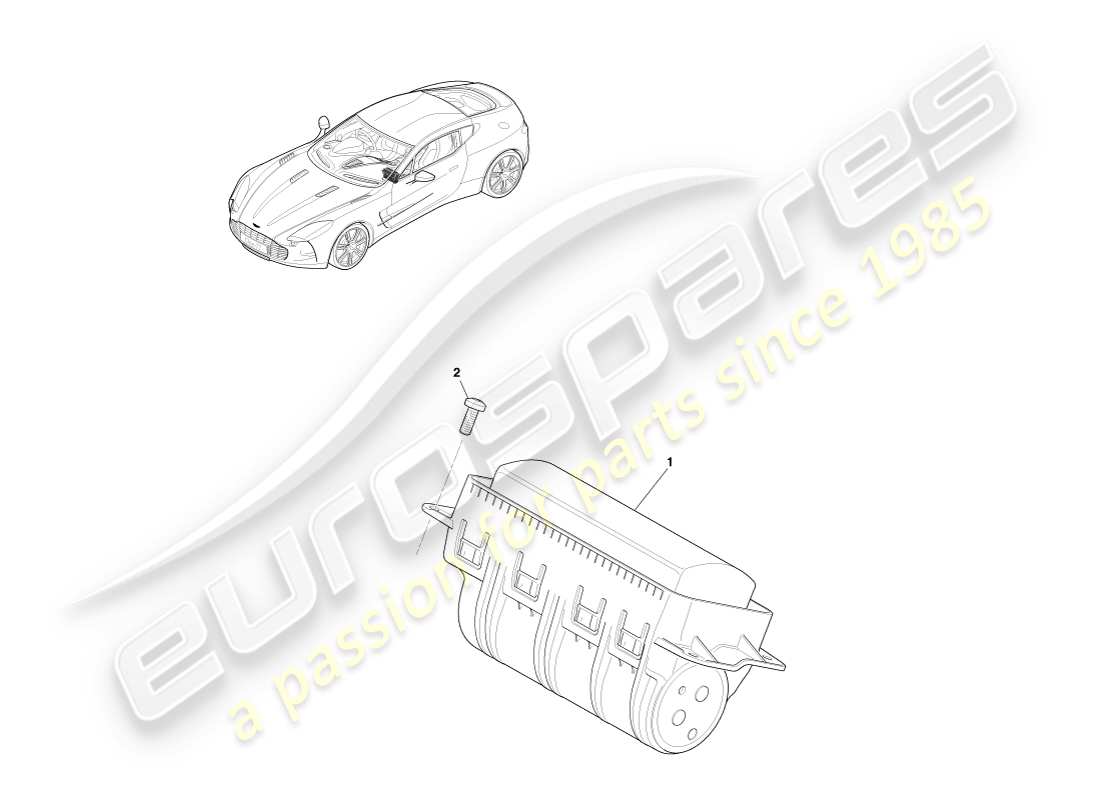 aston martin one-77 (2011) passenger airbag part diagram