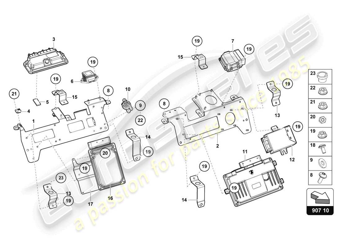 lamborghini lp770-4 svj roadster (2022) electrics parts diagram