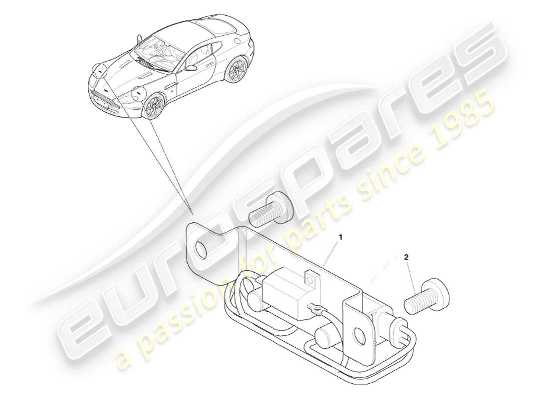 aston martin v8 vantage (2007) directional indicator resistor part diagram