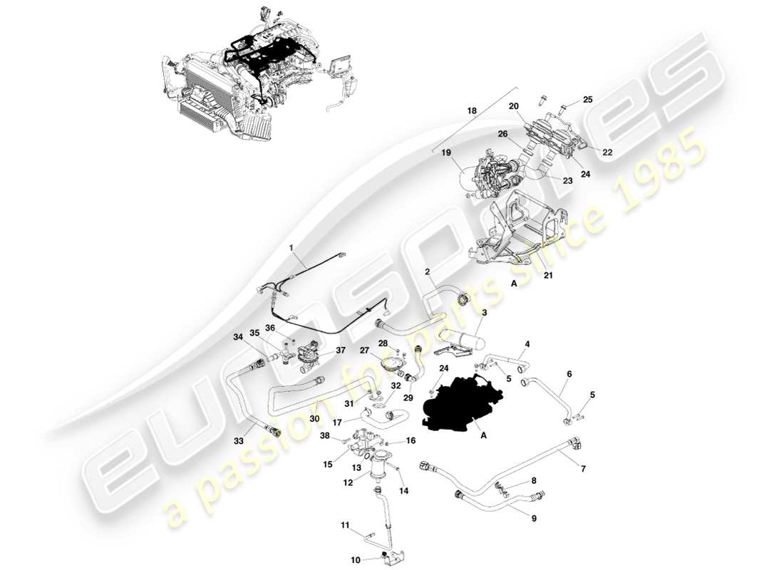 aston martin v8 vantage (2007) emission control part diagram