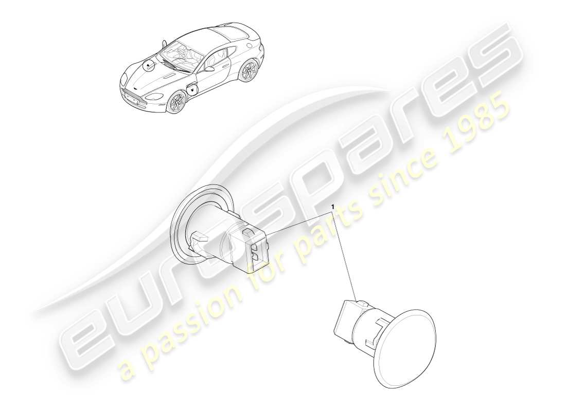 aston martin v8 vantage (2007) side repeaters part diagram