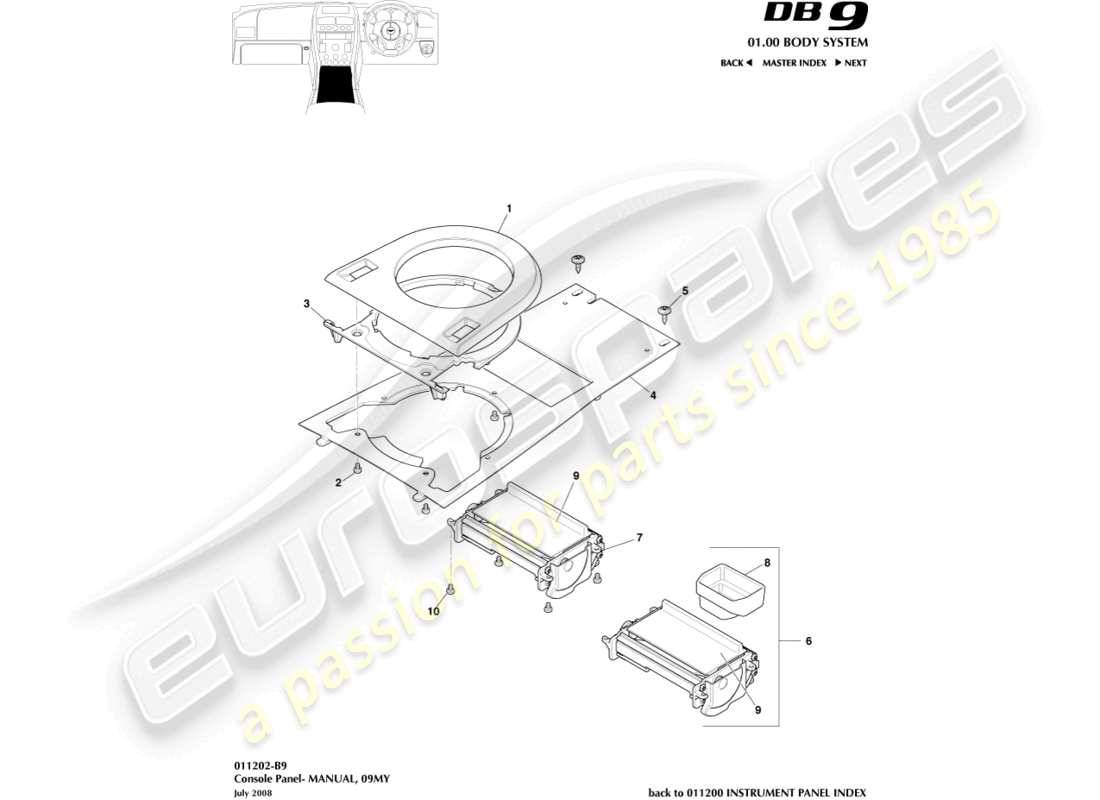 part diagram containing part number 4g43-80-10598