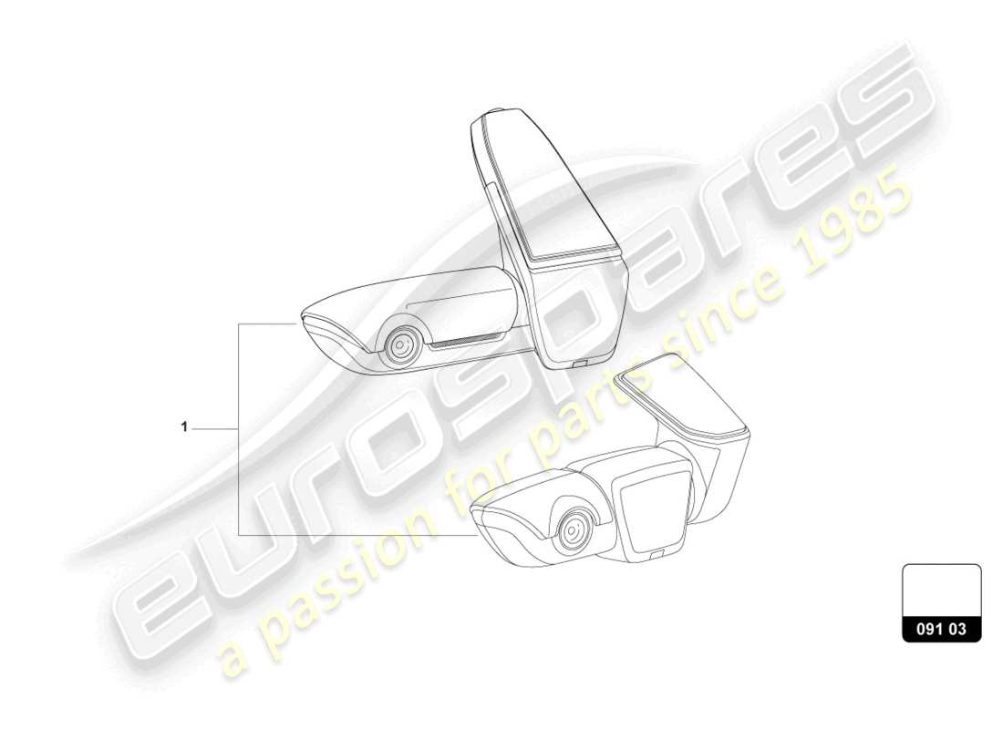 lamborghini urus s (accessories) camera parts diagram