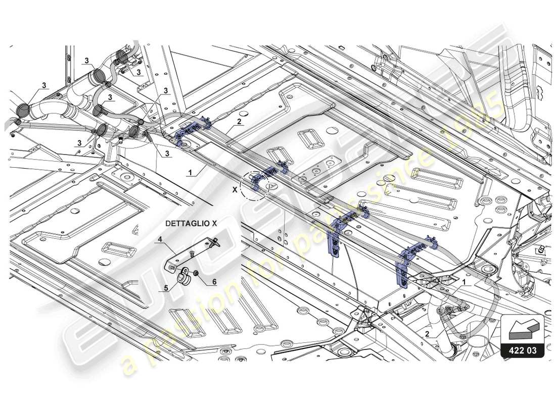 lamborghini gt3 (2017) high pressure flow part diagram