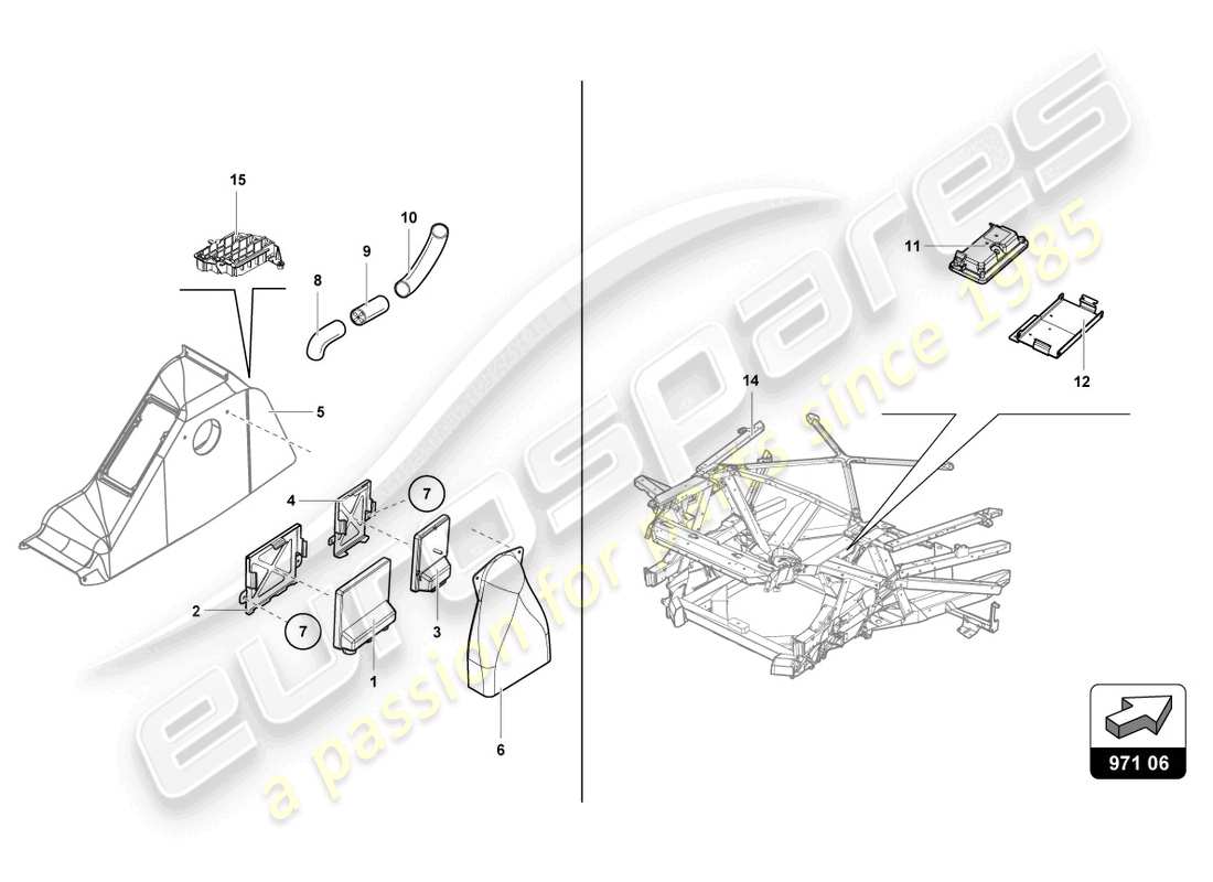 lamborghini super trofeo (2016) centraline abitacolo part diagram