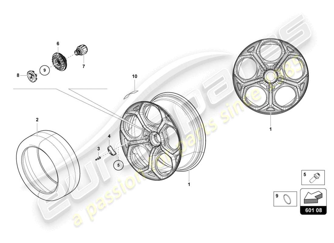 lamborghini countach lpi 800-4 (2022) wheels/tyres parts diagram