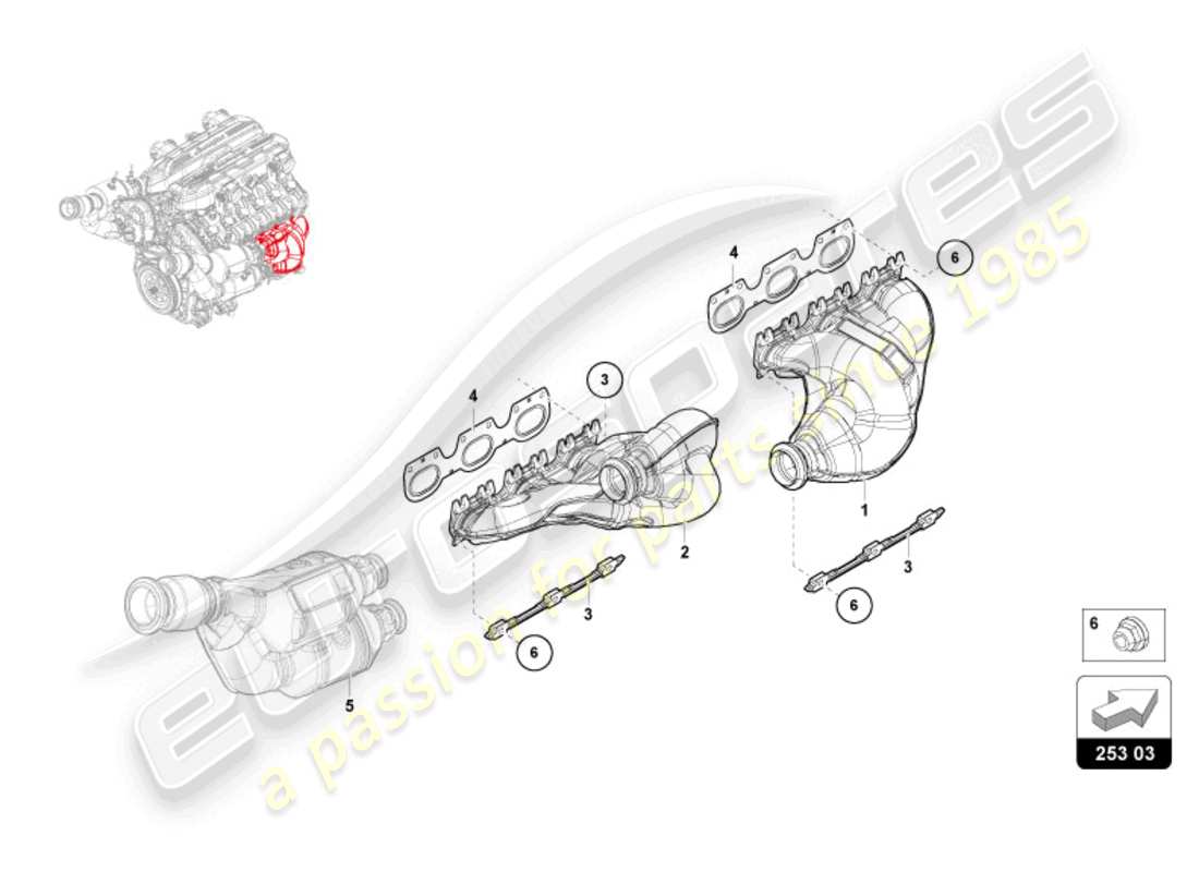 a part diagram from the lamborghini revuelto parts catalogue