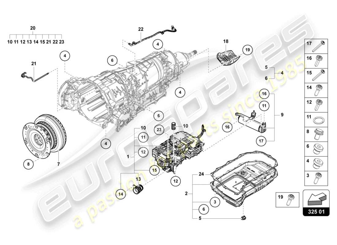 VIEW PARTS DIAGRAMS FROM THE LAMBORGHINI URUS PARTS CATALOGUE a part diagram from the lamborghini urus parts catalogue