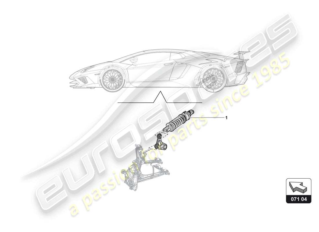 a part diagram from the lamborghini aventador accessories parts catalogue