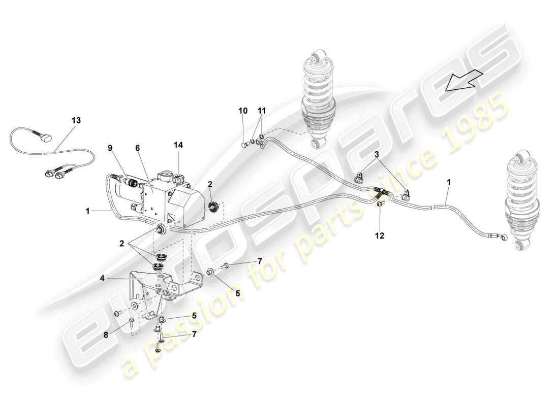 VIEW PARTS DIAGRAMS FROM THE LAMBORGHINI GALLARDO PARTS CATALOGUE a part diagram from the lamborghini gallardo parts catalogue
