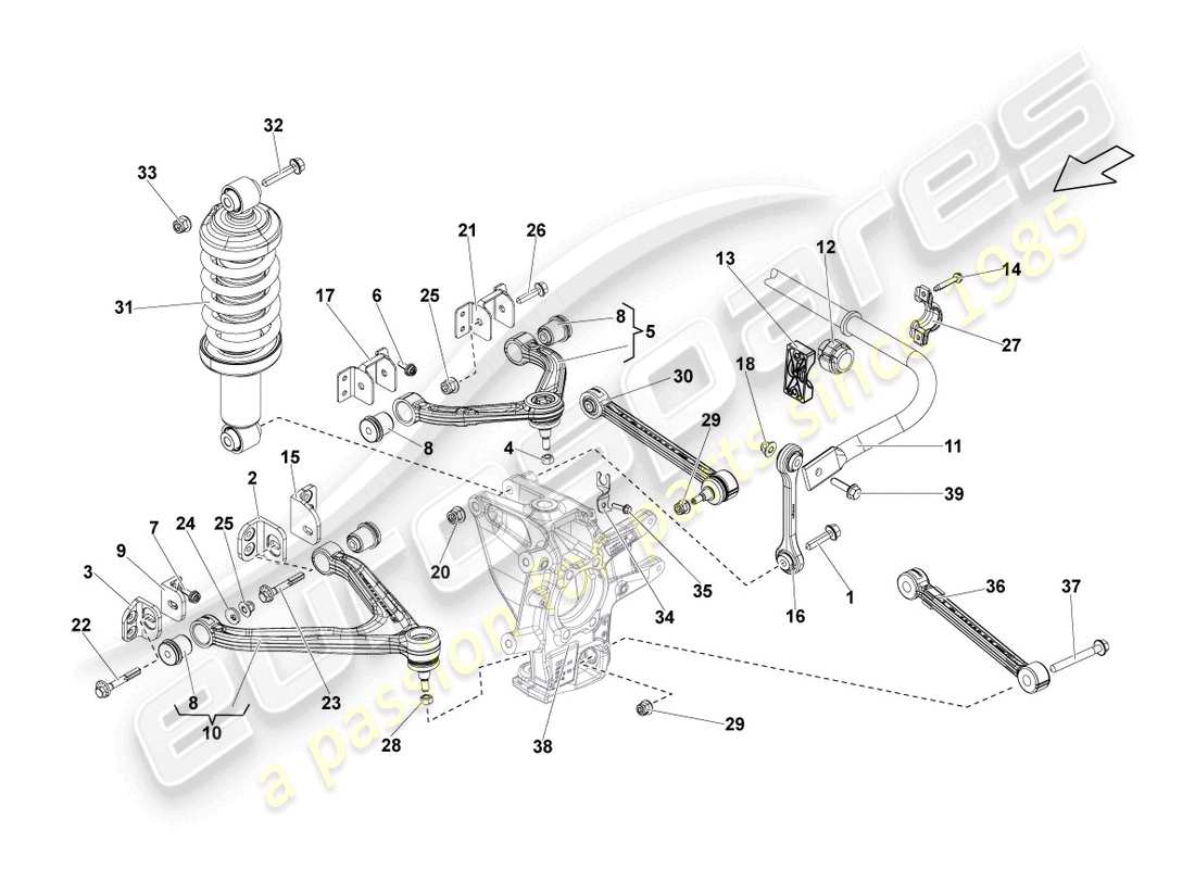 VIEW PARTS DIAGRAMS FROM THE LAMBORGHINI GALLARDO PARTS CATALOGUE a part diagram from the lamborghini gallardo parts catalogue