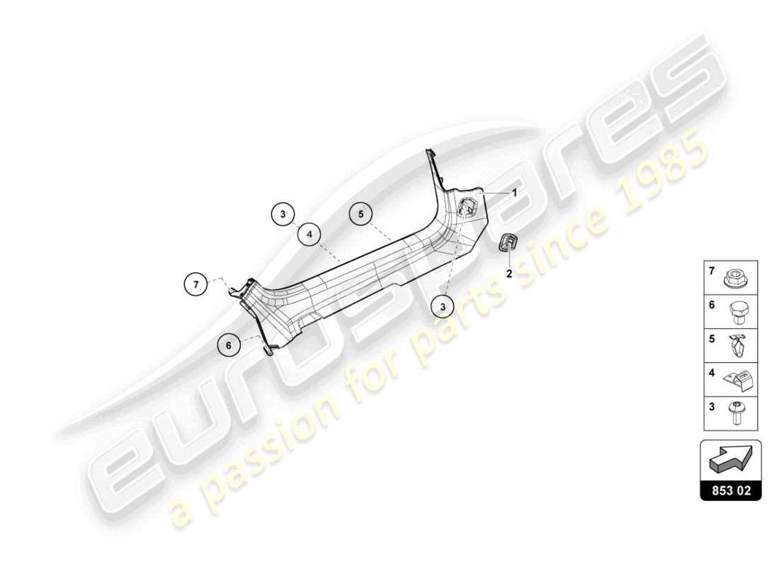 VIEW PARTS DIAGRAMS FROM THE LAMBORGHINI HURACAN PARTS CATALOGUE a part diagram from the lamborghini huracan parts catalogue