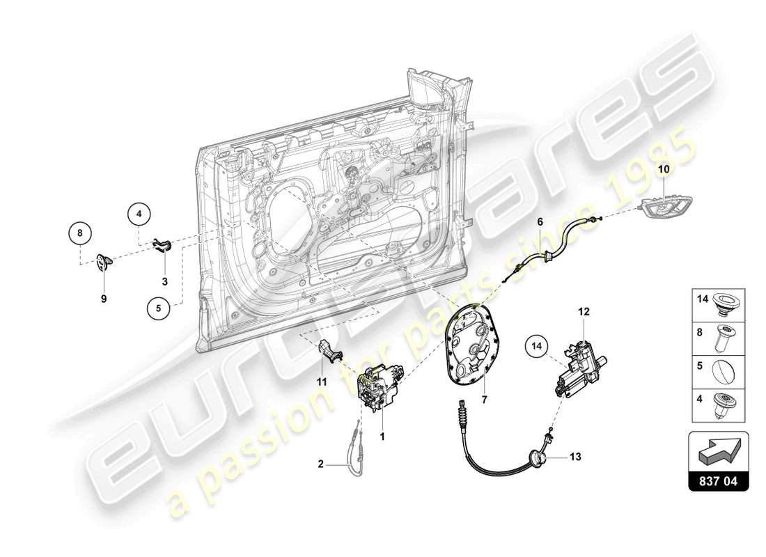 a part diagram from the lamborghini urus (2020) parts catalogue