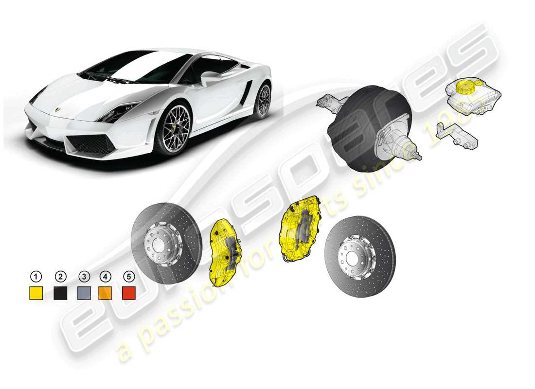 a part diagram from the lamborghini gallardo parts catalogue