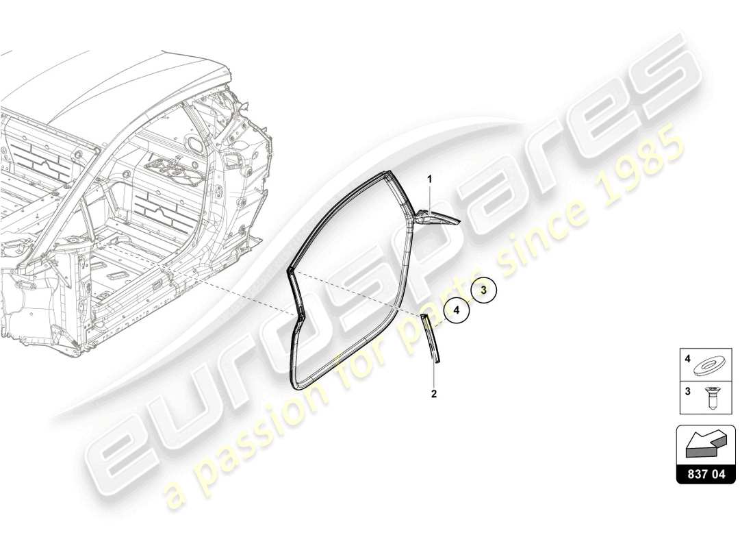 a part diagram from the lamborghini huracan tecnica parts catalogue