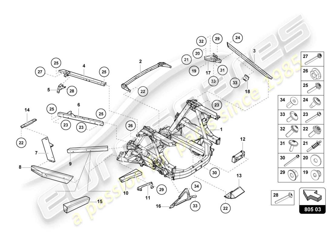 part diagram containing part number n90229104