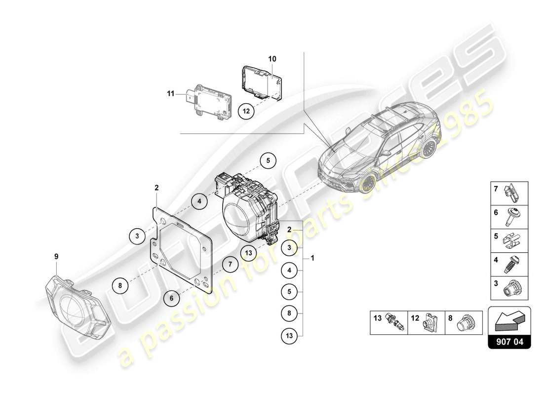 part diagram containing part number 4ml907561f