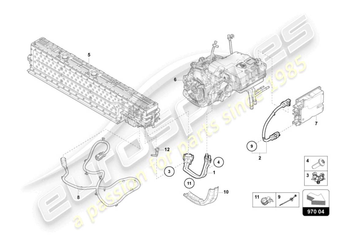 VIEW PARTS DIAGRAMS FROM THE LAMBORGHINI REVUELTO PARTS CATALOGUE a part diagram from the lamborghini revuelto parts catalogue