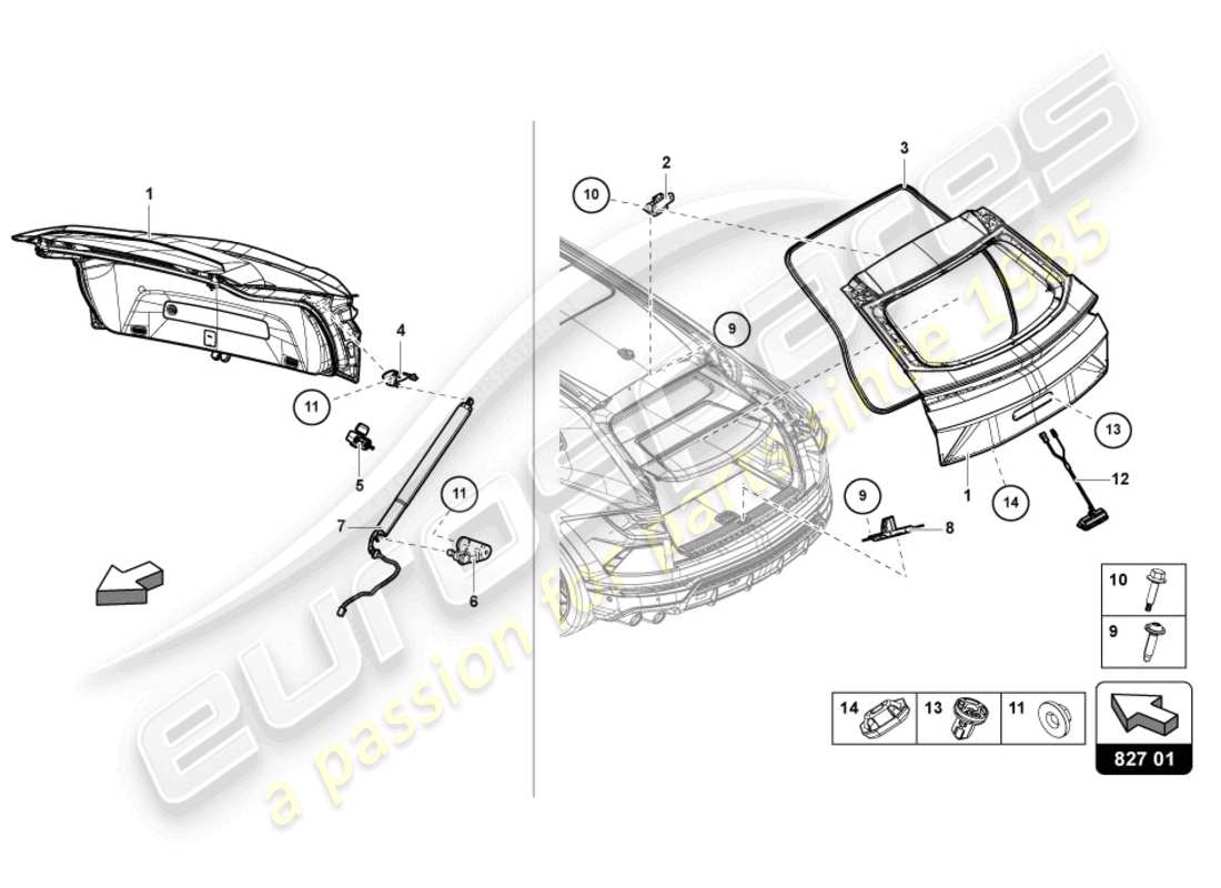 part diagram containing part number 8u0827299e