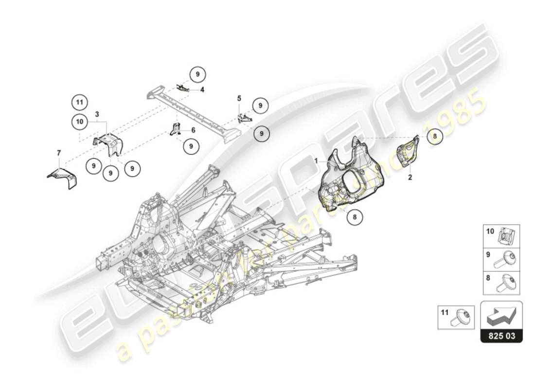 a part diagram from the lamborghini revuelto parts catalogue