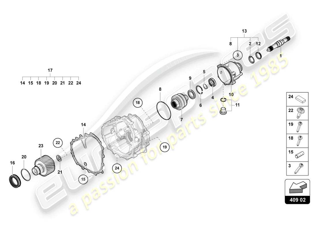 VIEW PARTS DIAGRAMS FROM THE LAMBORGHINI URUS PARTS CATALOGUE a part diagram from the lamborghini urus parts catalogue