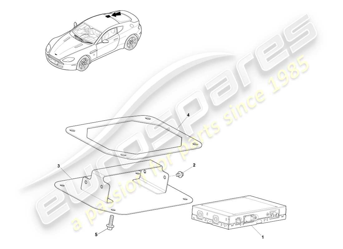 aston martin v8 vantage (2007) dab tuner, 14my part diagram