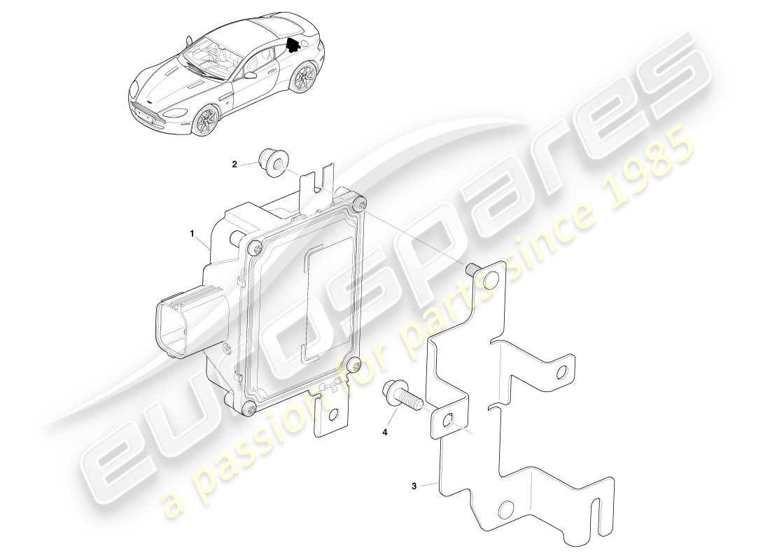 aston martin v8 vantage (2007) fuel pump modules part diagram