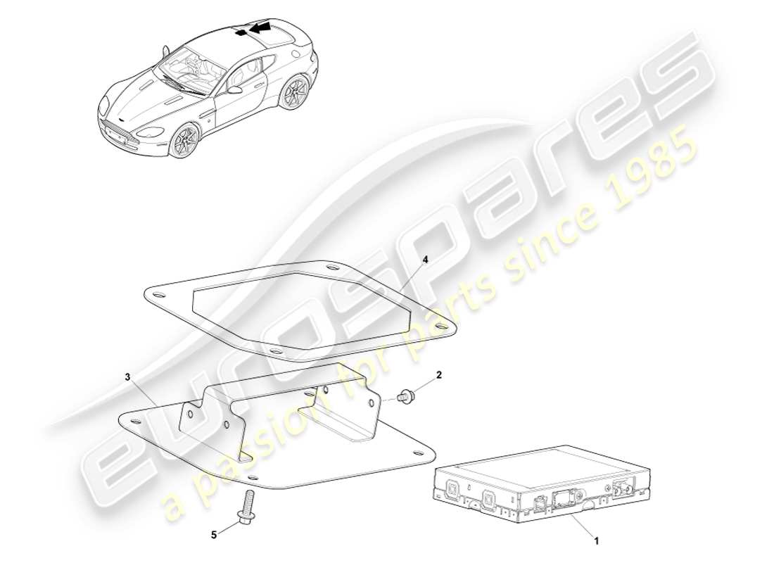 aston martin v8 vantage (2005) dab tuner, 14my part diagram