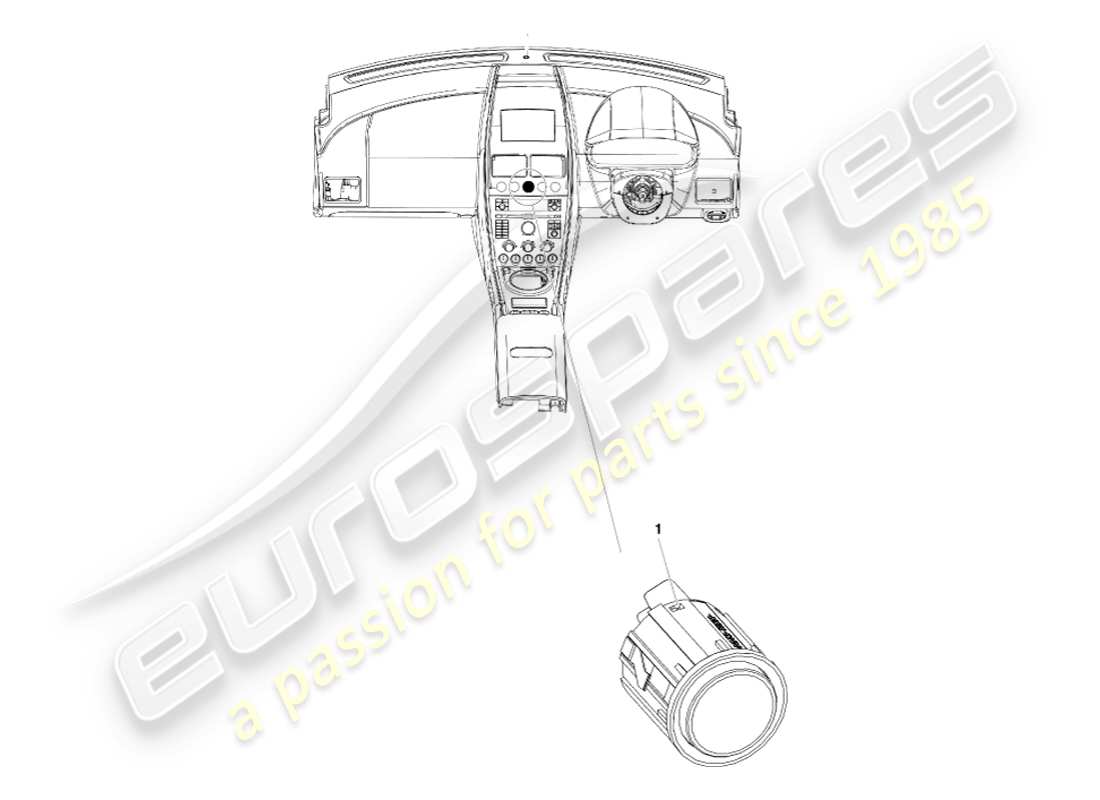 aston martin v8 vantage (2005) starter button part diagram