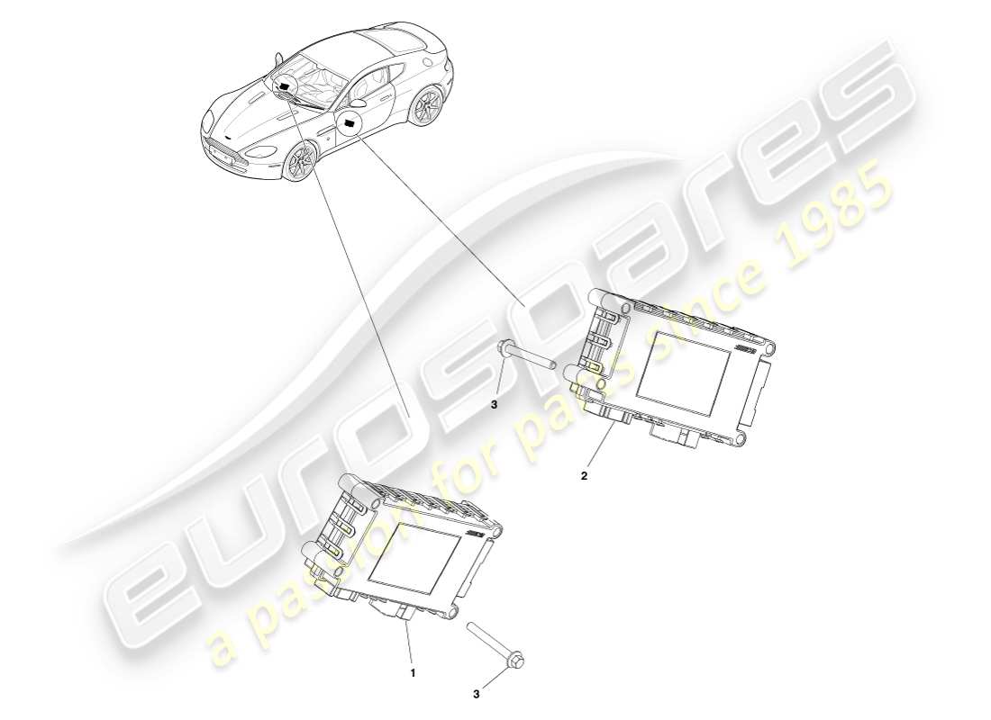 aston martin v8 vantage (2007) multi-function control part diagram