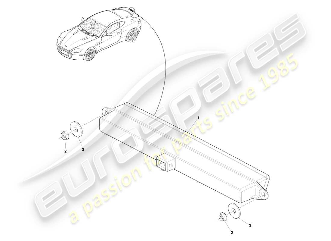 aston martin v8 vantage (2005) high mounted stop light part diagram