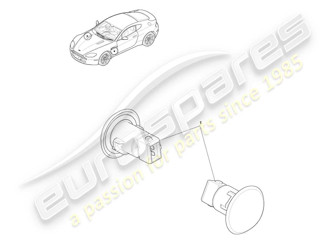 aston martin v8 vantage (2005) side repeaters part diagram