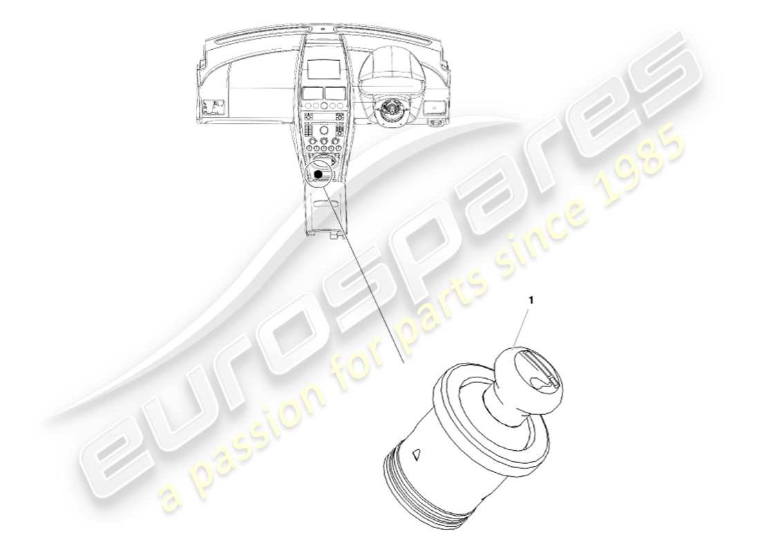 aston martin v8 vantage (2007) cigar lighter part diagram