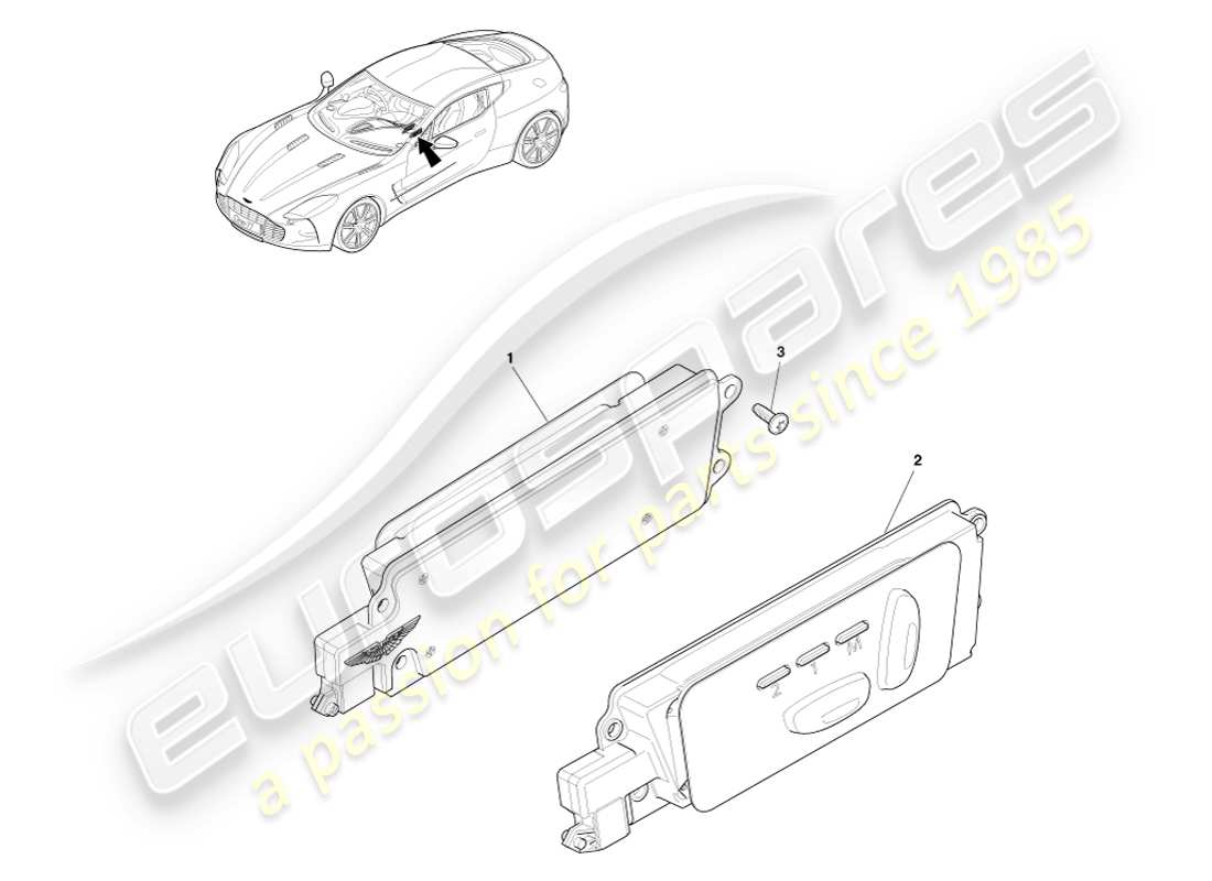 aston martin one-77 (2011) front seat adjustment part diagram