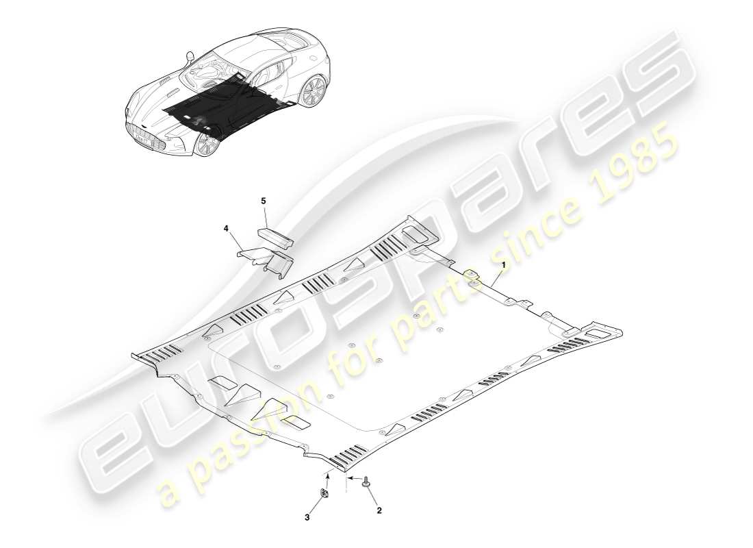 aston martin one-77 (2011) tub aero floor part diagram