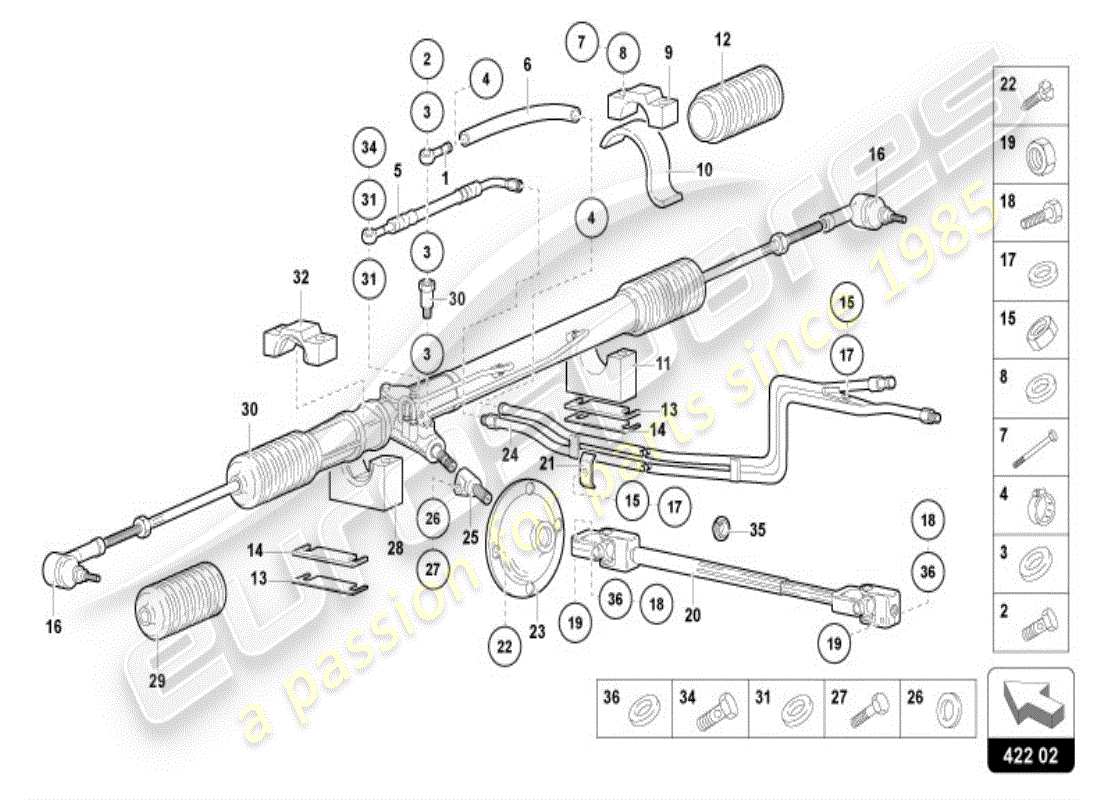 a part diagram from the lamborghini diablo vt (1995) parts catalogue