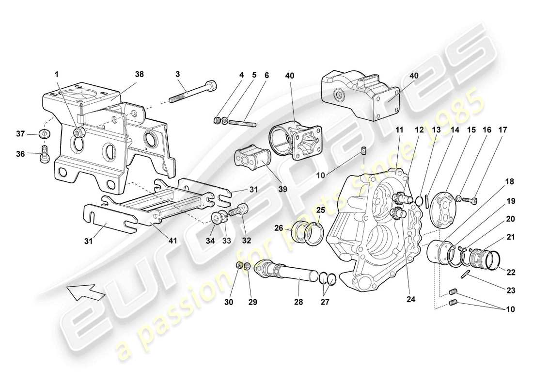 lamborghini reventon roadster oil pump parts diagram