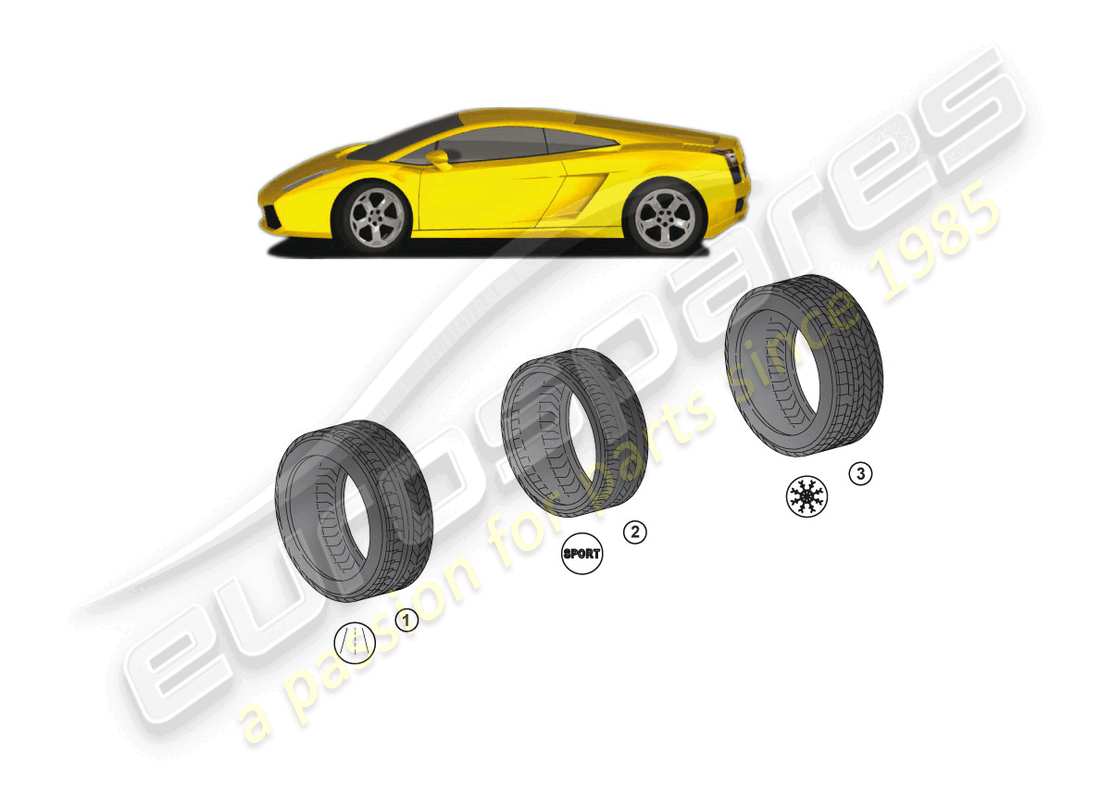 a part diagram from the lamborghini gallardo spyder (accessories) parts catalogue