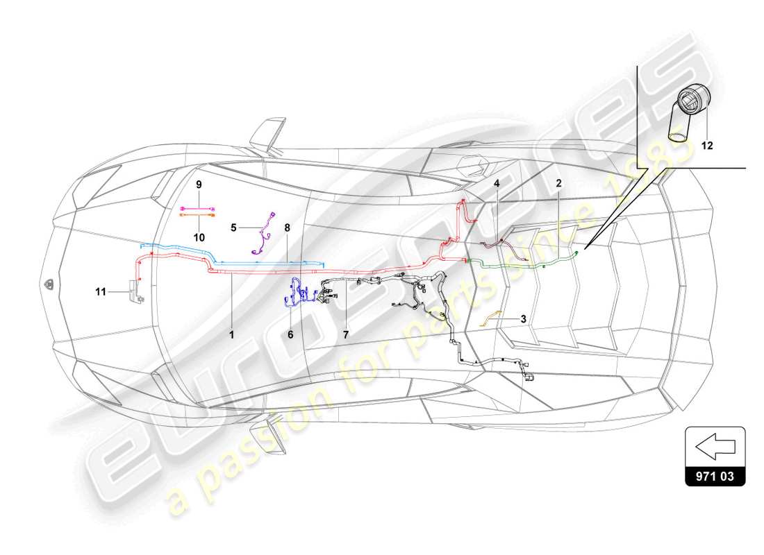 lamborghini sian roadster (2021) electrical system part diagram