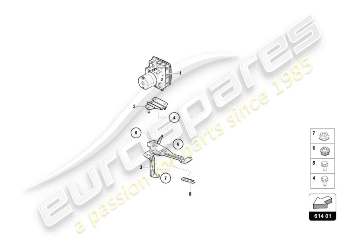 lamborghini sterrato (2024) abs unit with control unit part diagram