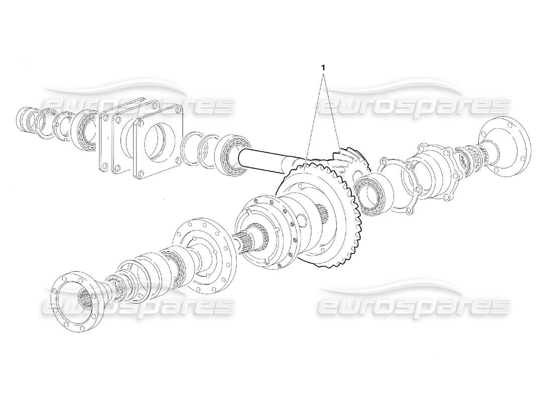 lamborghini diablo se30 (1995) rear differential (valid for canada - january 1995) part diagram