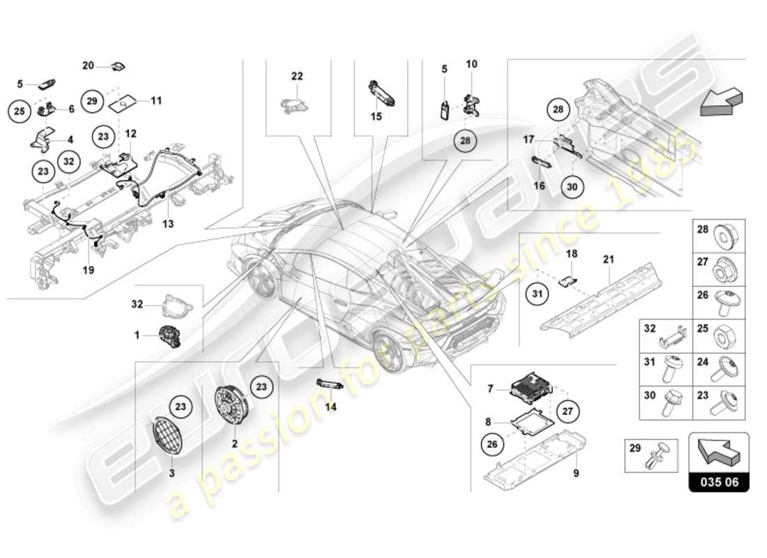 lamborghini sto (2024) aerial part diagram