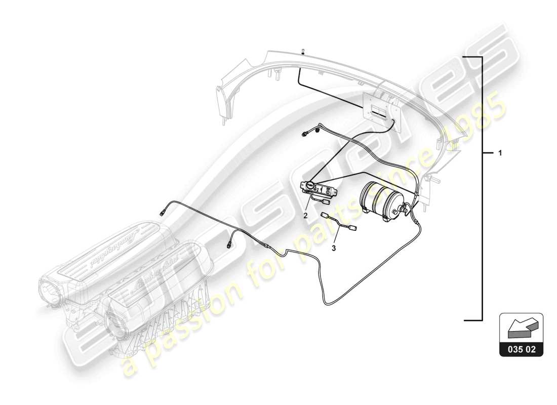 lamborghini gt3 (2017) fire extinguisher system part diagram