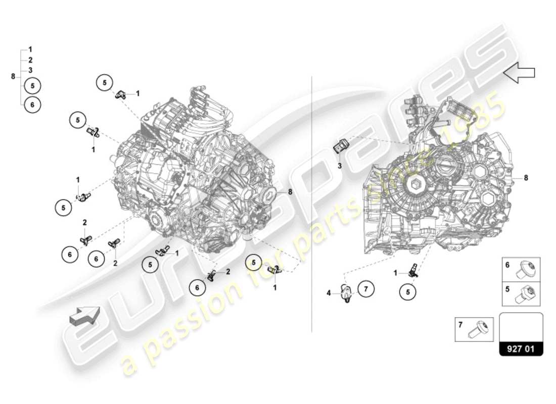 a part diagram from the lamborghini revuelto parts catalogue