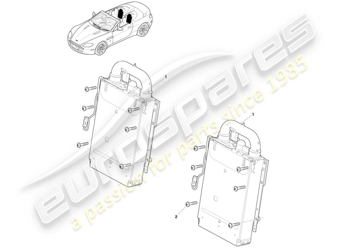 aston martin v8 vantage (2005) rops installation, roadster part diagram