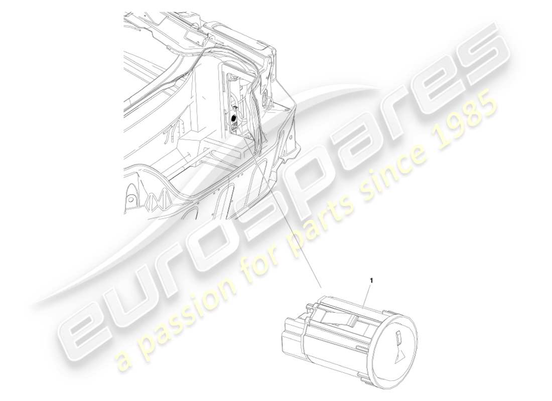 aston martin v8 vantage (2005) battery off switch part diagram