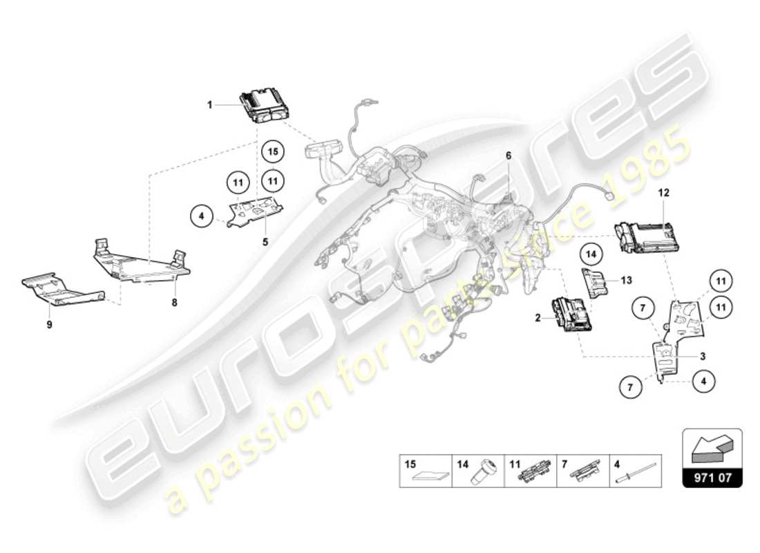 lamborghini sterrato (2024) engine control unit parts diagram