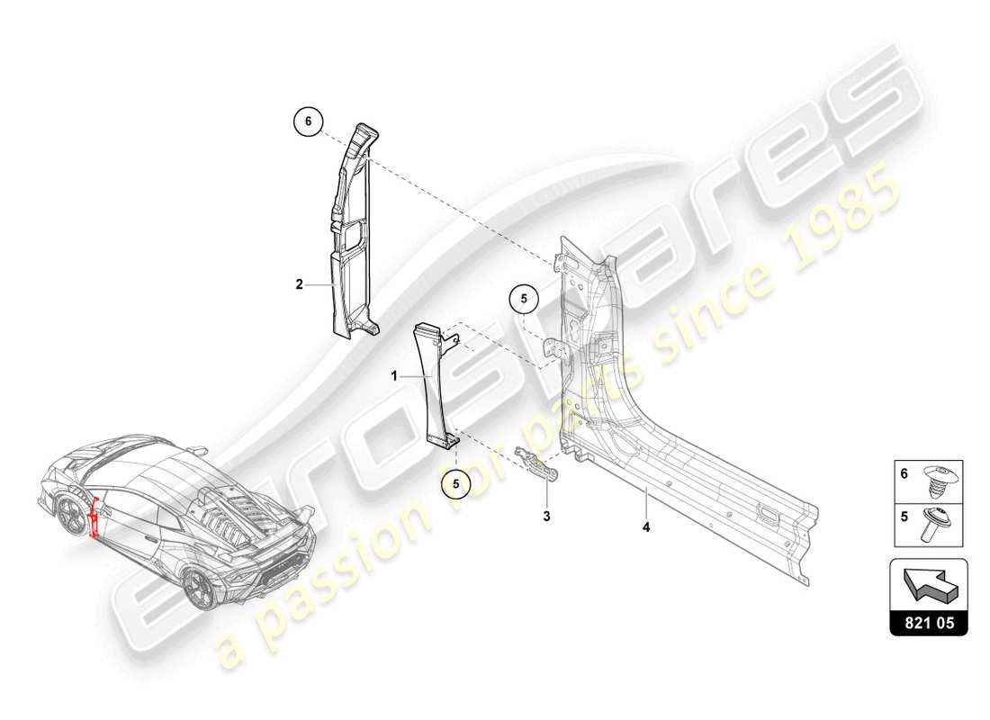 lamborghini sto (2024) wing front part diagram