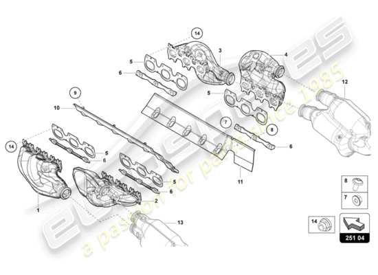 a part diagram from the lamborghini lp770-4 svj coupe (2019) parts catalogue