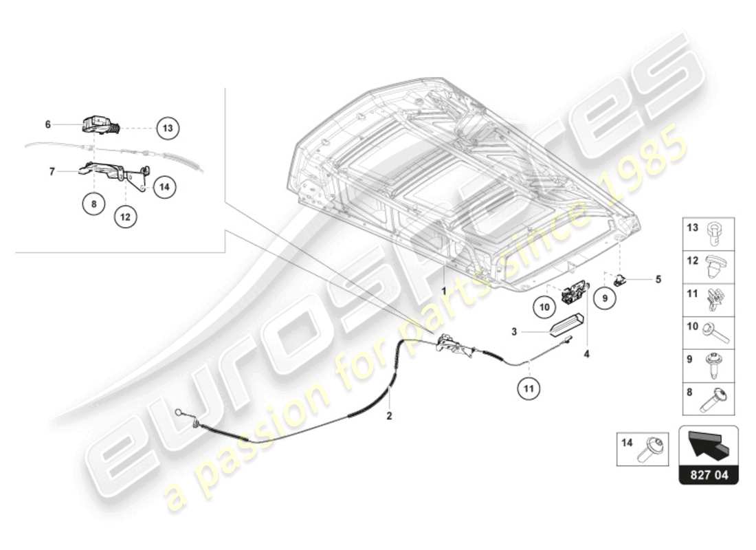 lamborghini sterrato (2024) release lever parts diagram